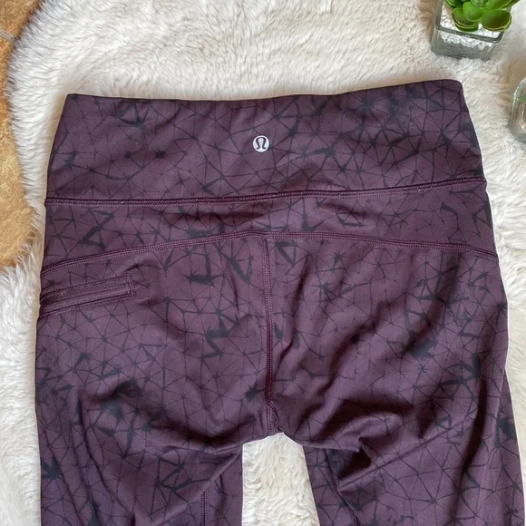 Lululemon Top Speed Crop Star Crushed Black Cherry Size 4 - Picture 10 of 16